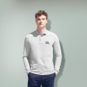 Polo manches longues homme coton piquÃ© peignÃ© 210 g blanc