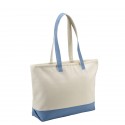 Sac shopping en coton bicolore