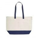 Sac shopping en coton bicolore