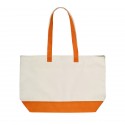 Sac shopping en coton bicolore