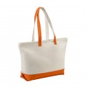 Sac shopping en coton bicolore