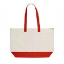 Sac shopping en coton bicolore