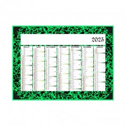 Calendrier bancaires contrecollé rigide midi 43x33,5 cm