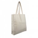 TOTE BAG COTON AVEC SOUFFLET HELL NATUREL 220 g