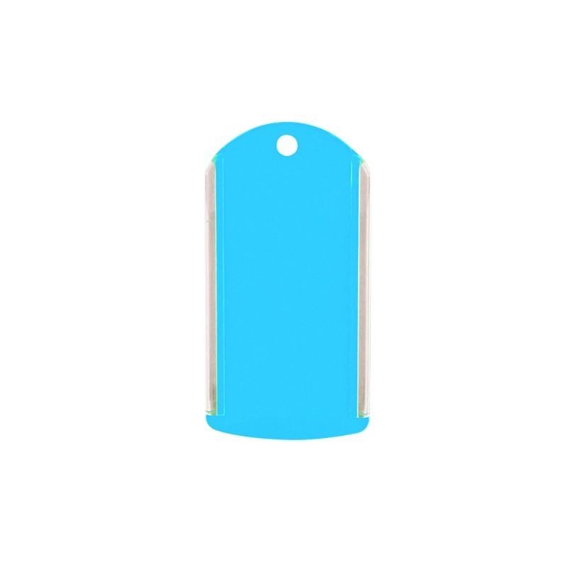 Porte clef bleu avec étiquette - Porte clés Automobiles : Autosignalétique