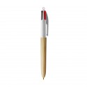 STYLO BILLE 4 COULEURS WOOD STYLE White/Natural wood