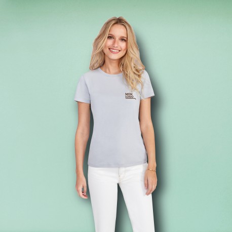 Tee-shirt femme semi-peigné 150 g couleur