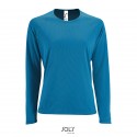 Tee-shirt respirant manches longues femme 140 g couleur