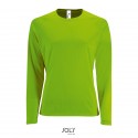 Tee-shirt respirant manches longues femme 140 g couleur