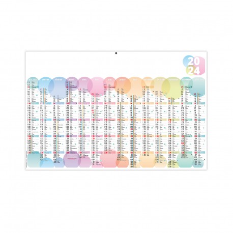 CALENDRIER MEDIUM CONTRECOLLE RIGIDE DOS BLANC