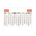 CALENDRIER MEDIUM CONTRECOLLE RIGIDE DOS BLANC