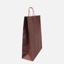 SAC PAPIER KRAFT COULEUR ANSES TORDADÉES 32X12X42CM MARQ R/V A CHAUD