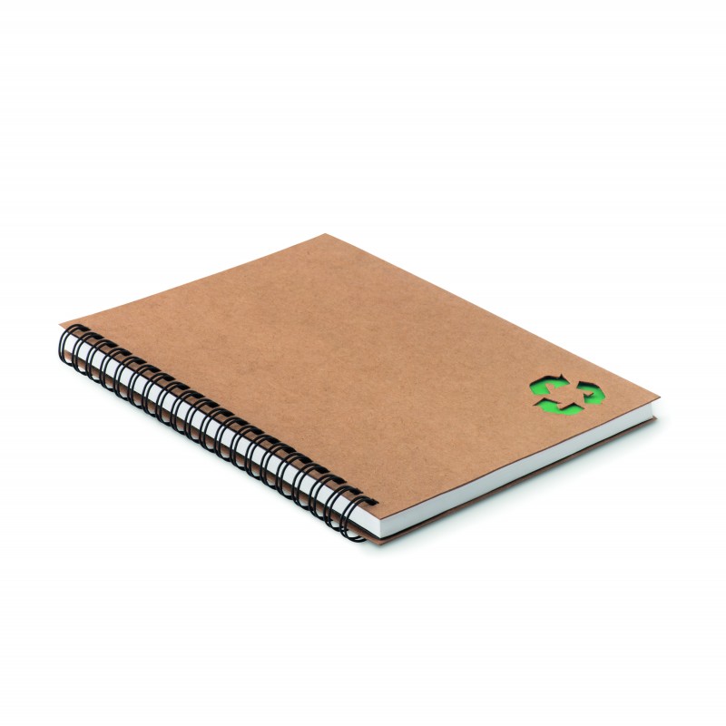 Carnet A6 personnalisé en carton naturel - POCKET SPIRALE